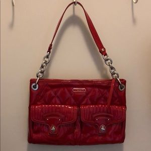 Coach- Cherry red patent leather gloss